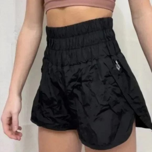 Free People Pants - Free People Movement The Way Home Athletic Nylon High Rise Shorts Black Small